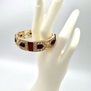 Chic Gold and Red Women's Bracelet